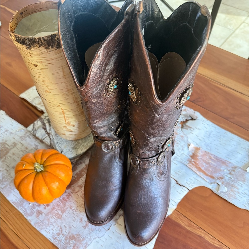 Dingo Brown Leather Western Boots